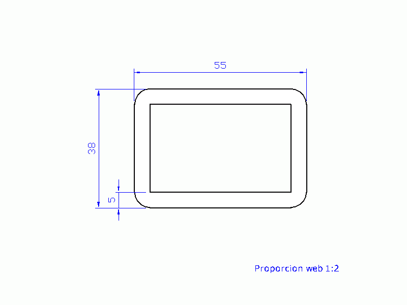 Profil en Silicone P320D - format de type Rectangle - forme régulière