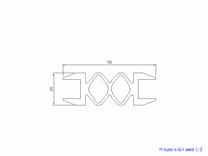 Profil en Silicone P35AD - format de type Soufflet - forme irrégulier