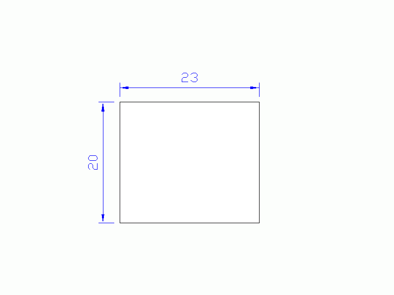 Profil en Silicone P402320 - format de type Rectangle - forme régulière