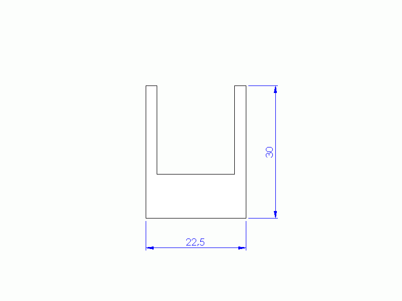 Profil en Silicone P40965CS - format de type U - forme irrégulier