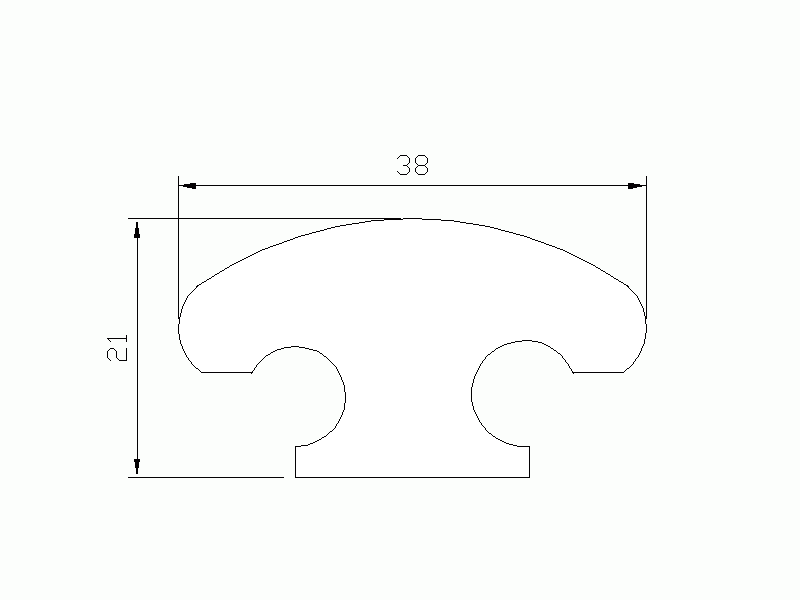 Profil en Silicone P4444A - format de type Lampe - forme irrégulier