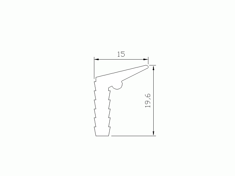 Profil en Silicone P450 - format de type Labiée - forme irrégulier