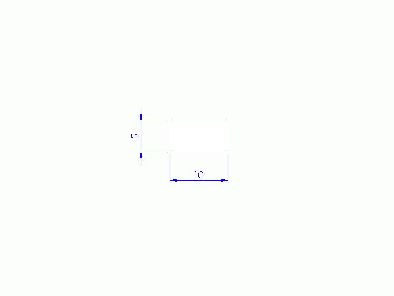 Profil en Silicone P501005 - format de type Rectangle - forme régulière