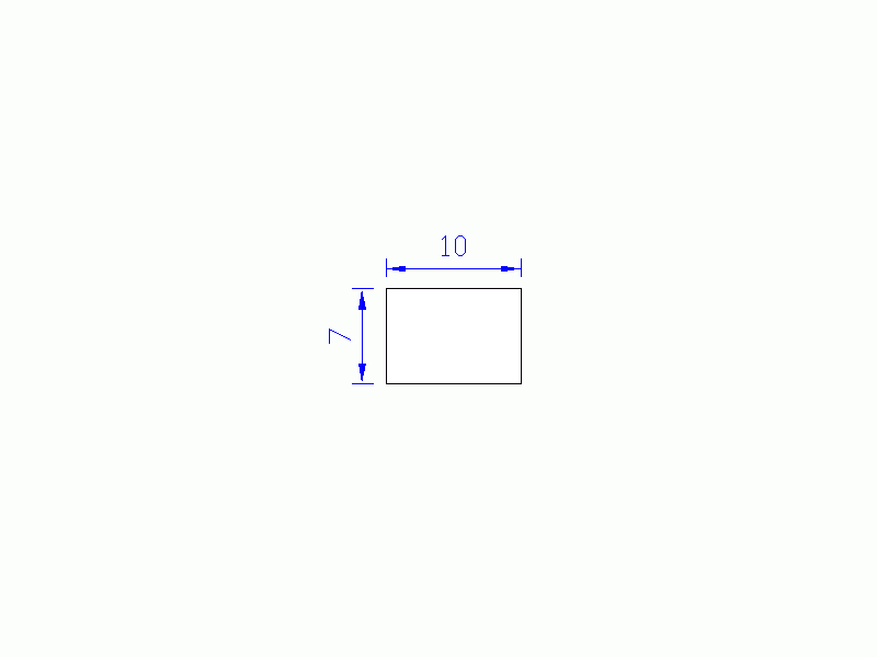 Profil en Silicone P501007 - format de type Rectangle - forme régulière