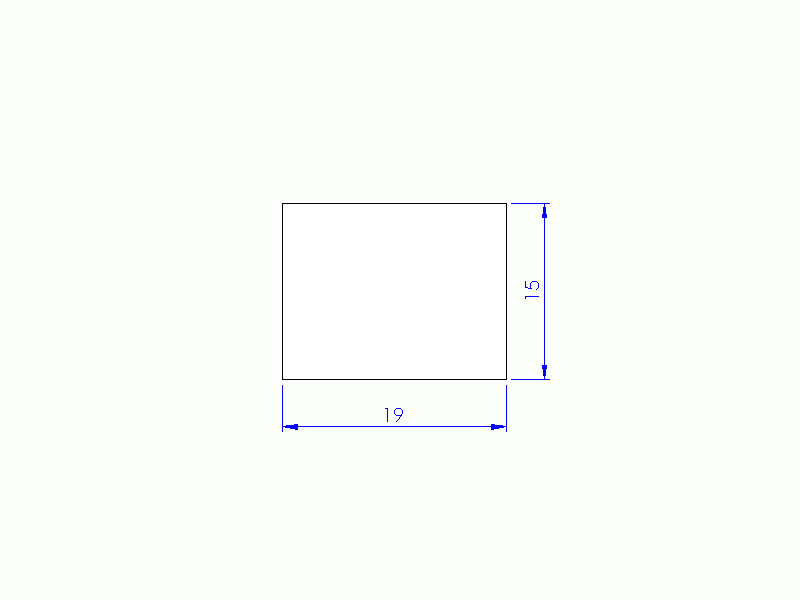 Profil en Silicone P501915 - format de type Carré - forme régulière