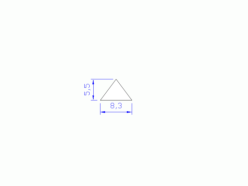 Profil en Silicone P59-14 - format de type Triangulo - forme régulière