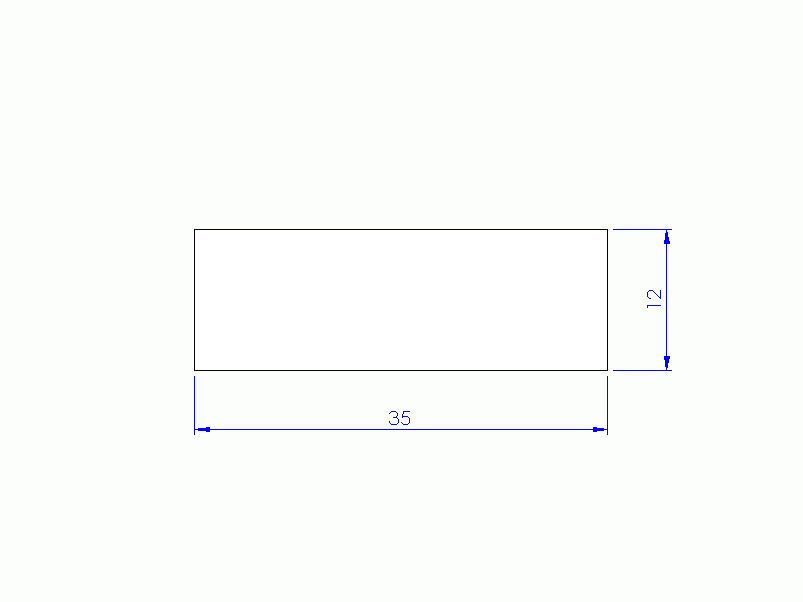 Profil en Silicone P600350120 - format de type Rectangle - forme régulière