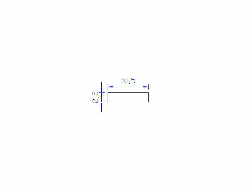 Profil en Silicone P6010,502,5 - format de type Rectangle - forme régulière
