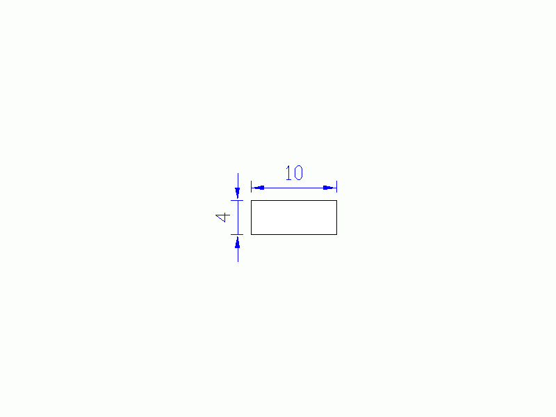 Profil en Silicone P601004 - format de type Rectangle - forme régulière