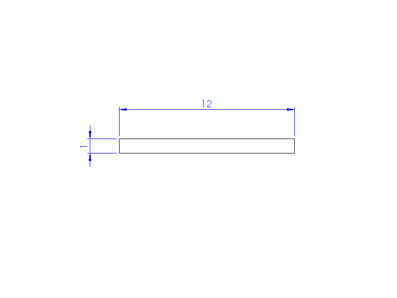 Profil en Silicone P601201 - format de type Rectangle - forme régulière