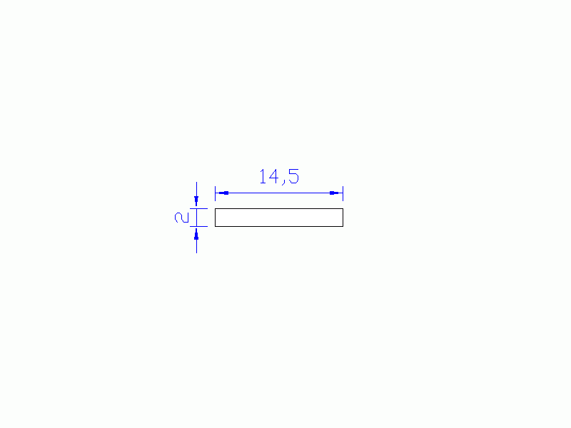 Profil en Silicone P6014,502 - format de type Rectangle - forme régulière