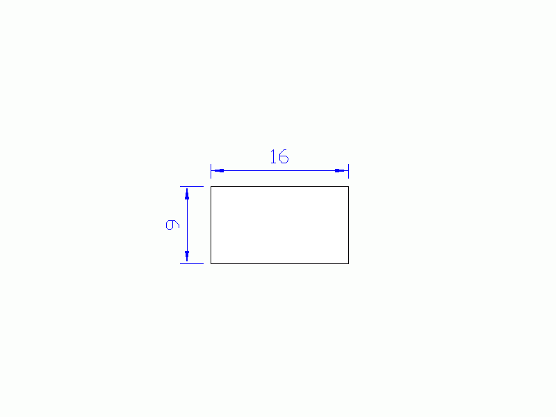 Profil en Silicone P601609 - format de type Rectangle - forme régulière