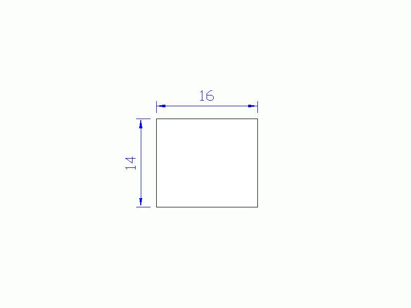 Profil en Silicone P601614 - format de type Rectangle - forme régulière