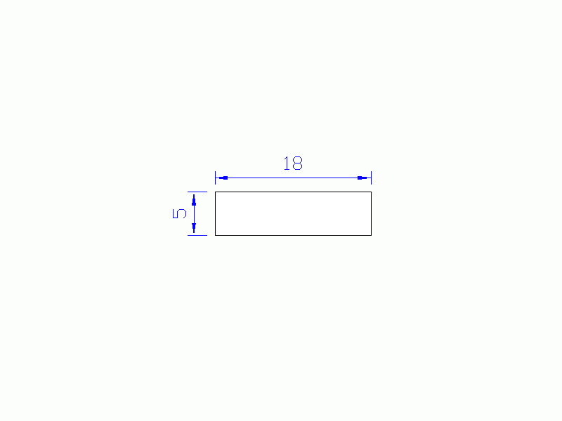 Profil en Silicone P601805 - format de type Rectangle - forme régulière