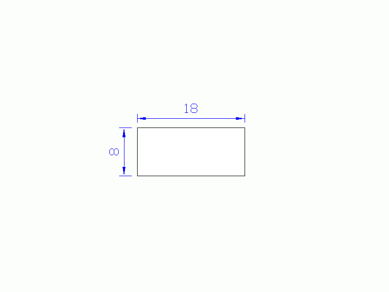 Profil en Silicone P601808 - format de type Rectangle - forme régulière