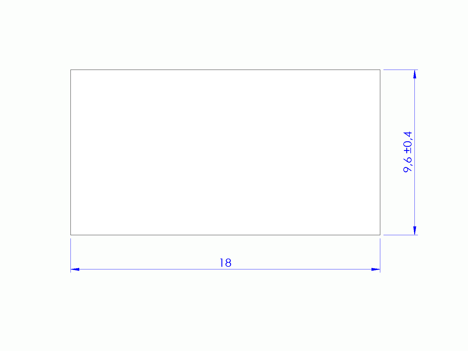 Profil en Silicone P601809.6 - format de type Rectangle - forme régulière