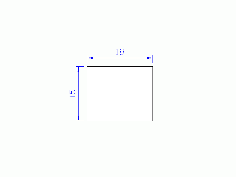 Profil en Silicone P601815 - format de type Rectangle - forme régulière