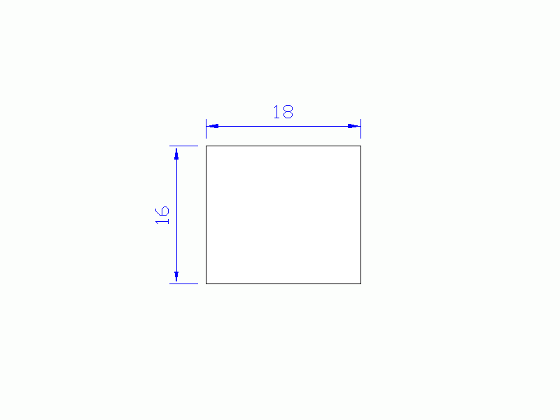 Profil en Silicone P601816 - format de type Rectangle - forme régulière