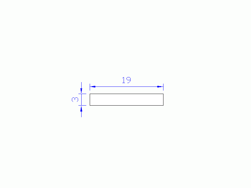 Profil en Silicone P601903 - format de type Rectangle - forme régulière