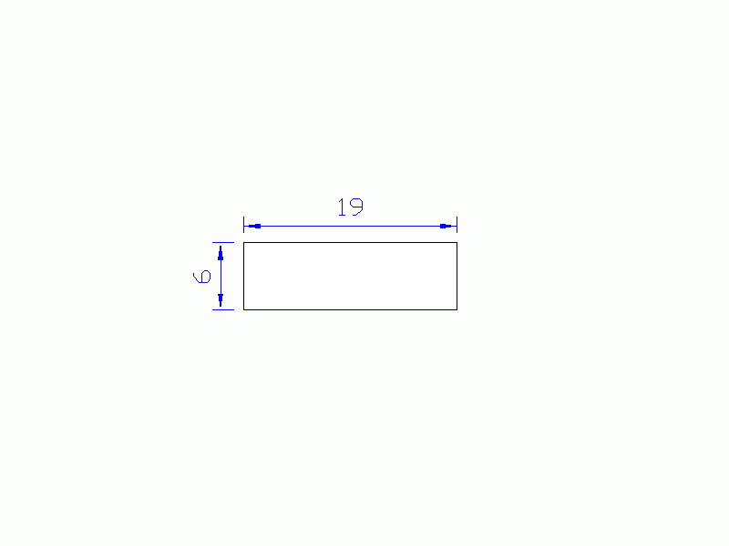 Profil en Silicone P601906 - format de type Rectangle - forme régulière