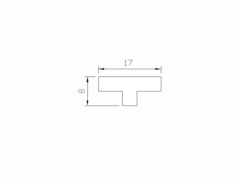 Profil en Silicone P601D - format de type T - forme irrégulier