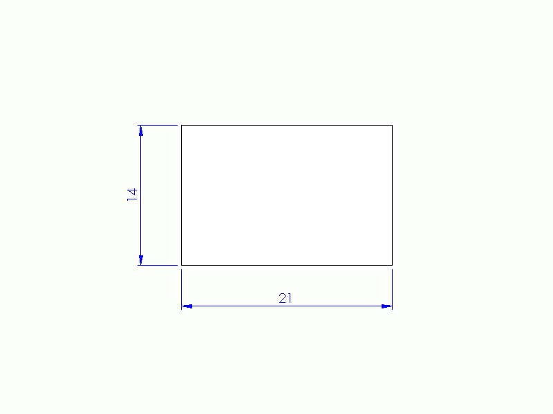 Profil en Silicone P602114 - format de type Rectangle - forme régulière