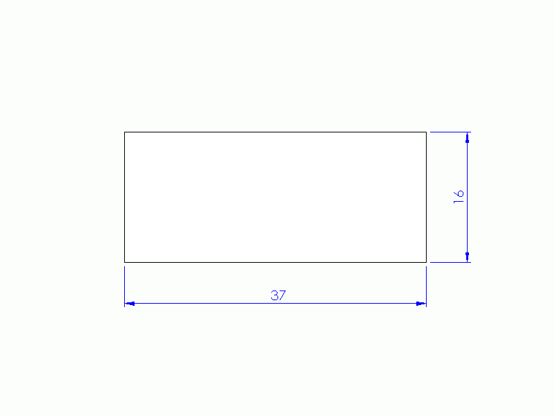 Profil en Silicone P603716 - format de type Rectangle - forme régulière