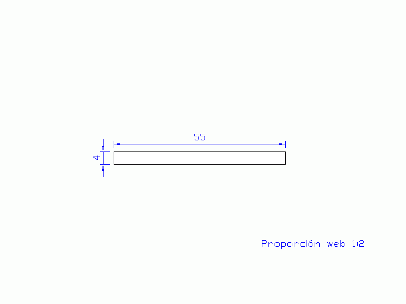 Profil en Silicone P605504 - format de type Rectangle - forme régulière