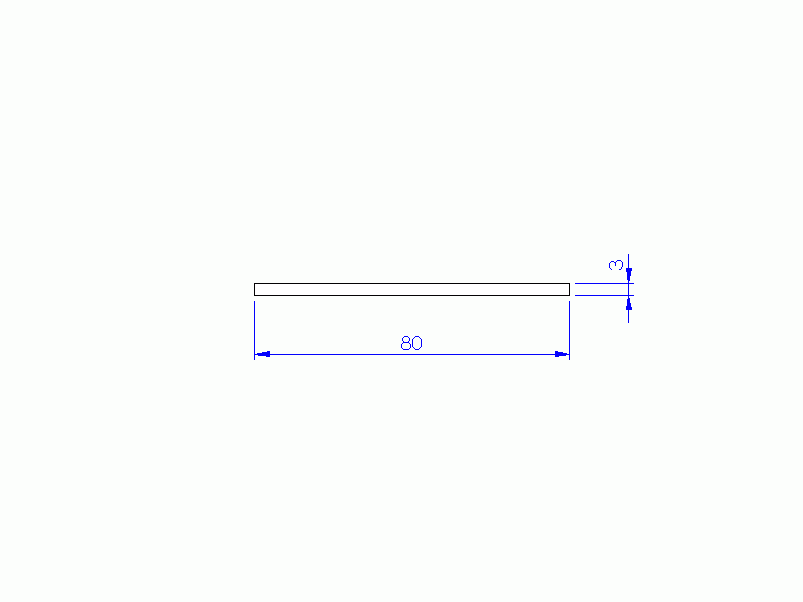 Profil en Silicone P608003 - format de type Rectangle - forme régulière