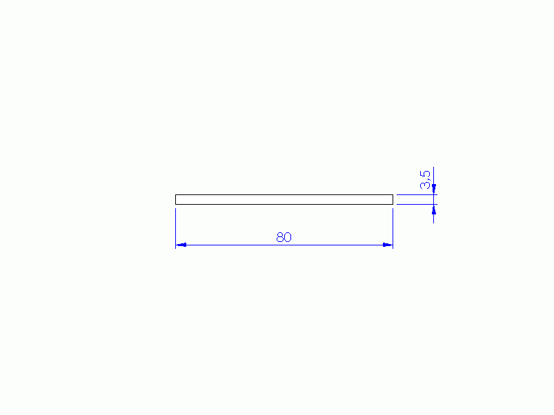 Profil en Silicone P608003.5 - format de type Rectangle - forme régulière