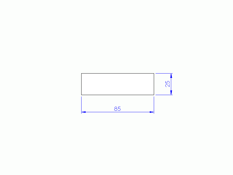 Profil en Silicone P608525 - format de type Rectangle - forme régulière