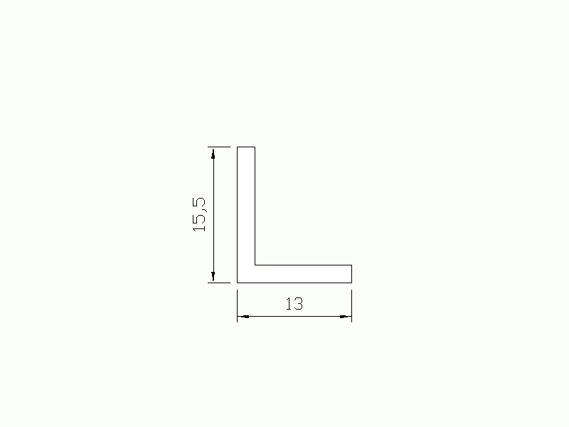 Profil en Silicone P618A - format de type L - forme irrégulier