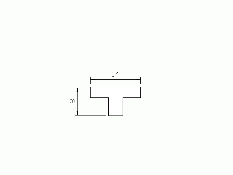 Profil en Silicone P64BA - format de type T - forme irrégulier