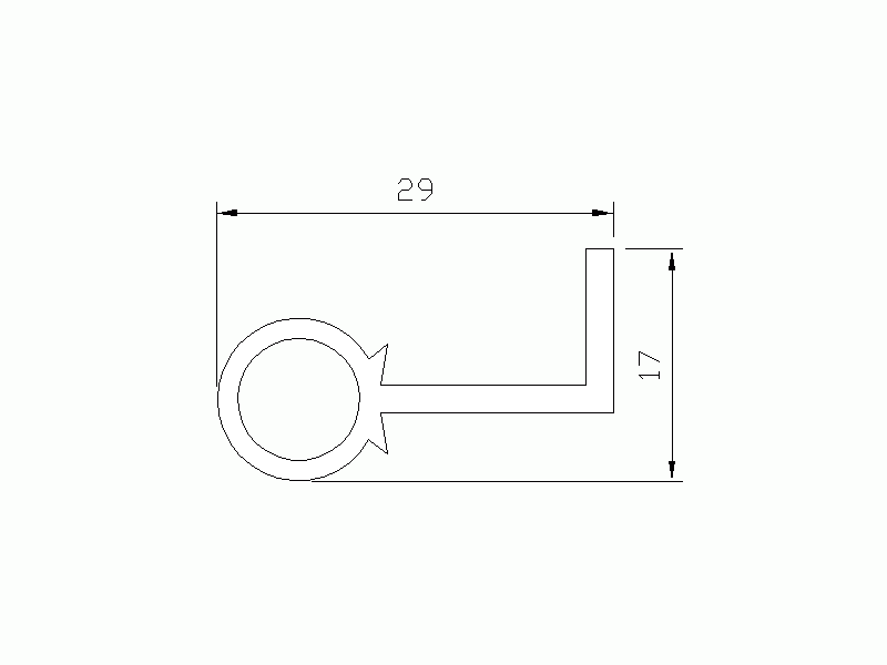 Profil en Silicone P64P - format de type Note de Musique - forme irrégulier