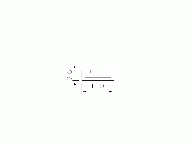 Profil en Silicone P684O - format de type U - forme irrégulier