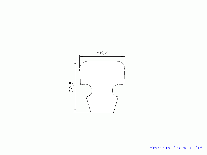 Profil en Silicone P693A - format de type T - forme irrégulier