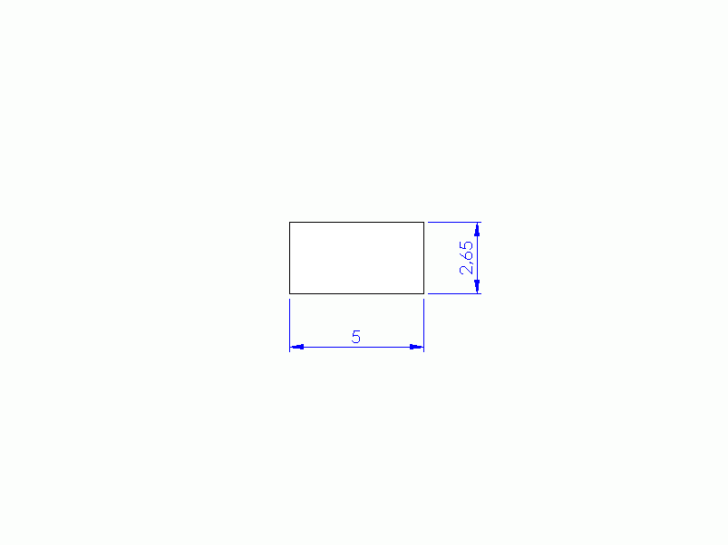 Profil en Silicone P70052,65 - format de type Rectangle - forme régulière