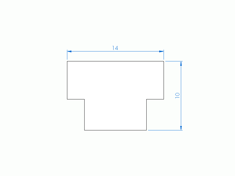 Profil en Silicone P700F - format de type T - forme irrégulier