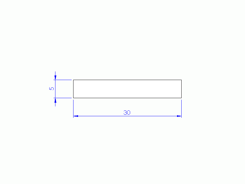 Profil en Silicone P703005 - format de type Rectangle - forme régulière