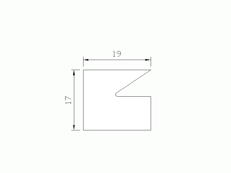 Profil en Silicone P711K - format de type Labiée - forme irrégulier