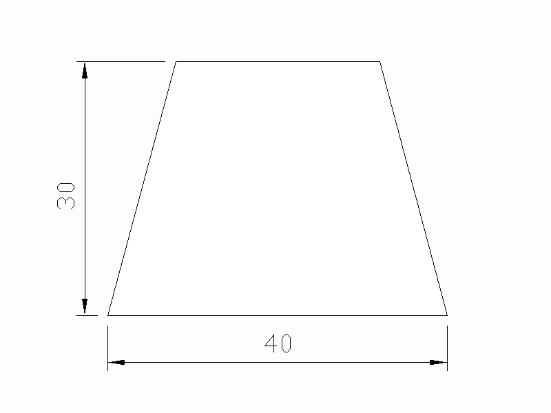 Profil en Silicone P738Q - format de type Trapèze - forme irrégulier