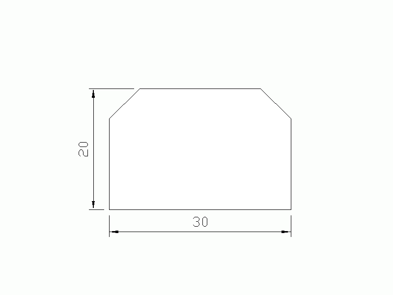 Profil en Silicone P738T - format de type D - forme irrégulier