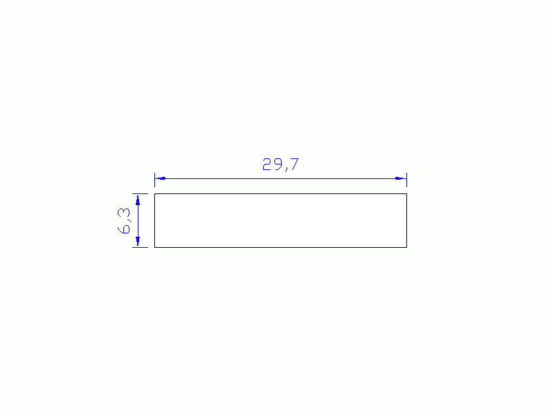 Profil en Silicone P739B - format de type Rectangle - forme régulière