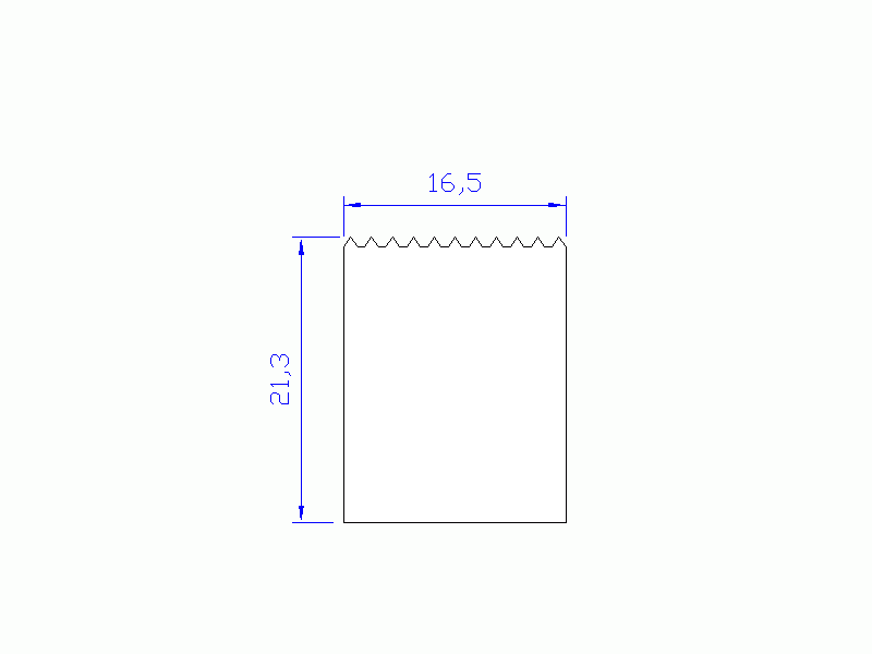 Profil en Silicone P768A - format de type Rectangle - forme régulière