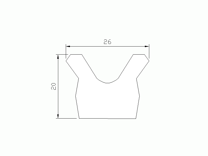 Profil en Silicone P822AZ - format de type Cornes - forme irrégulier