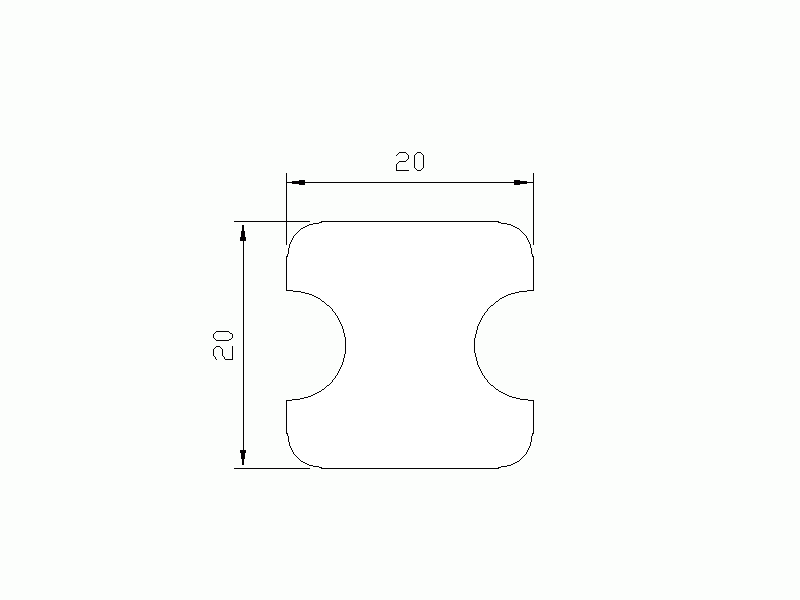 Profil en Silicone P875A - format de type Lampe - forme irrégulier