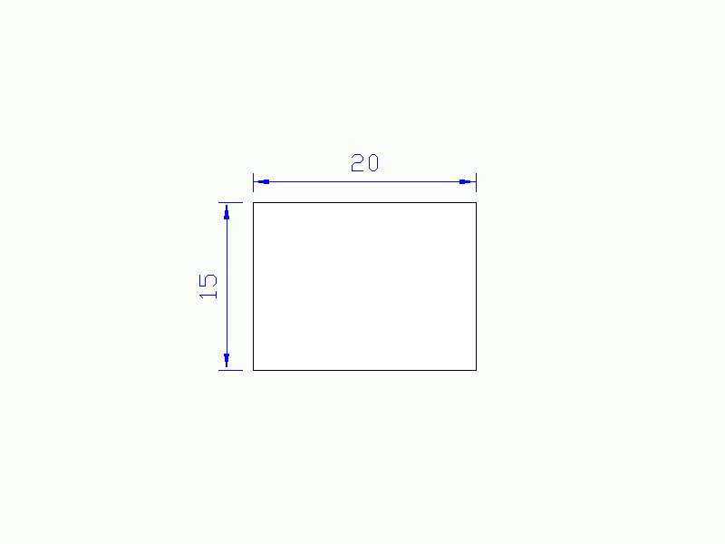 Profil en Silicone P902015 - format de type Rectangle - forme régulière