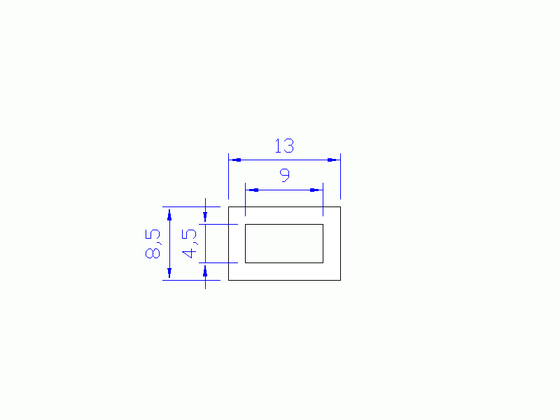 Profil en Silicone P914B - format de type Rectangle - forme régulière