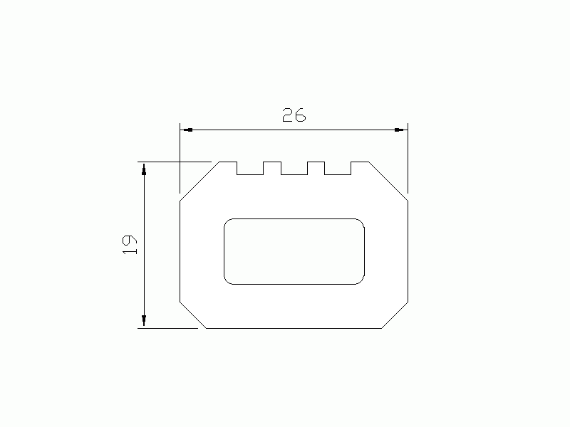 Profil en Silicone P91565D - format de type D - forme irrégulier