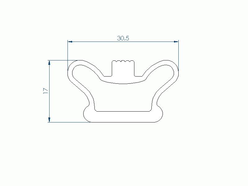 Profil en Silicone P92022AU - format de type Tuyau - forme irrégulier